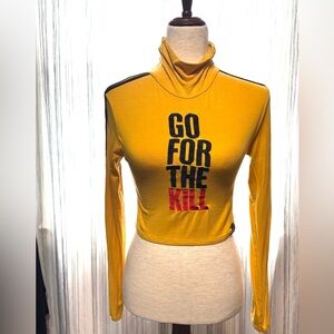 Kill Bill theme Yellow Graphic Turtleneck Top Medium